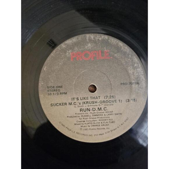 RUN-DMC - It's Like That | Sucker M.C.'S, 1983 Profile Records 12” DJ well used - Picture 2 of 4